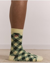 Damson Madder - Calf Length 2 Pack Socks
