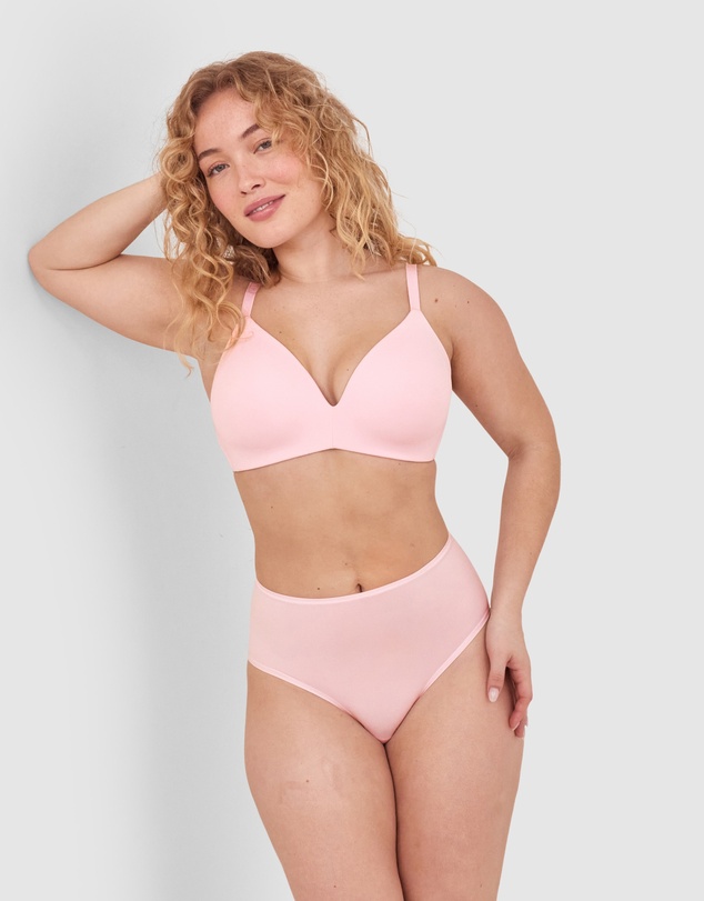 Bras N Things - NKD High Waist Brazilian Knicker-Pink