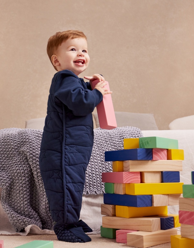 Love to Dream - Sleep Suit 3.5T Quilted Stretch Cotton Navy