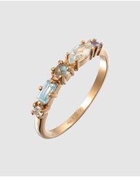 Elli Jewelry - Ring Gemstone Party 925 Sterling Silver Rosegold
