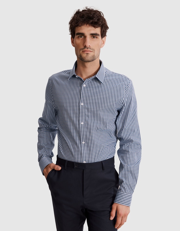 Country Road - Slim Fit Gingham Travel Shirt