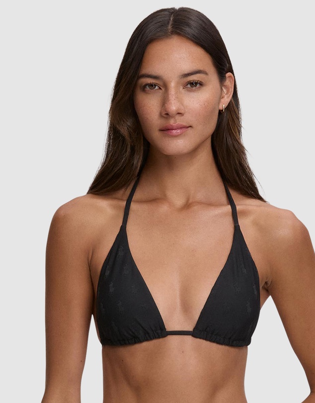 Polo Ralph Lauren - Logo Jacquard Ricky Halter Triangle Bikini Top