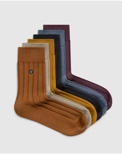 Sockdaily - Frances 6 Pack Quarter Socks