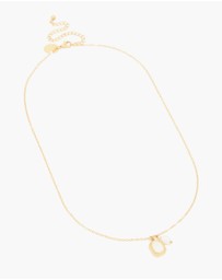 Lovisa - Waterproof Gold Plated Stainless Steel Pearl & Square Pendant Necklace Set
