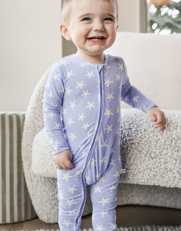 Kynd Baby - Essential Onesie in Star Fish Blue