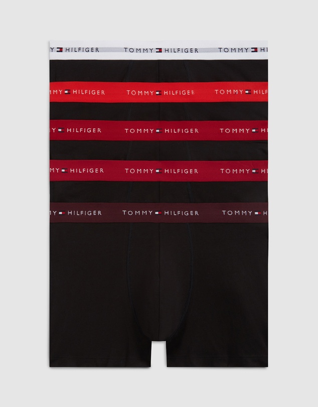 Tommy Hilfiger - 5-Pack Signature Repeat Logo Waistband Trunks