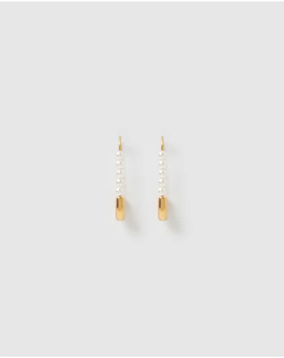 Izoa - Pearla Safety Pin Earrings
