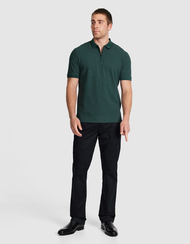 Tarocash - Leni Textured Zip Polo