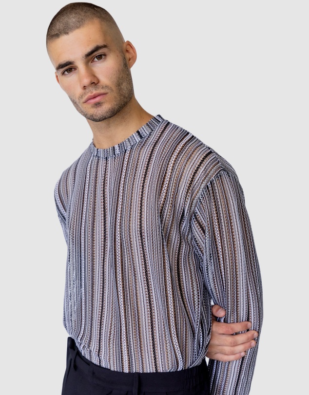 Justin Cassin - Chad Sheer Stripe Top
