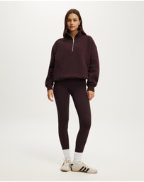 Cotton On Body Active - Plush Half Zip Sweatshirt