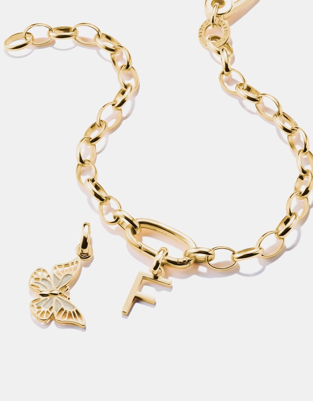 THOMAS SABO - THOMAS SABO Connect Charm letter F Gold