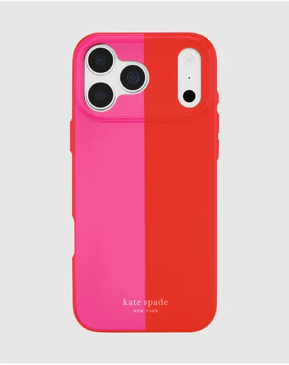 Kate Spade - Kate Spade Racing Strip Pop Pink MagSafe Case for iPhone 18 Pro Max / 17 Pro Max