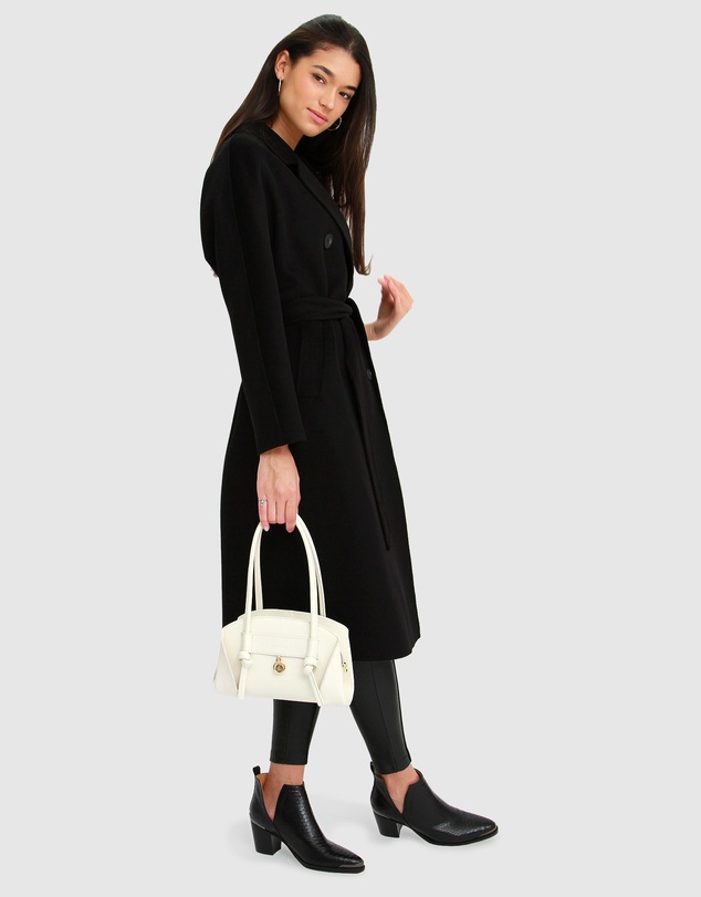 Belle & Bloom - Boss Girl Double-Breasted Lined Wool Coat