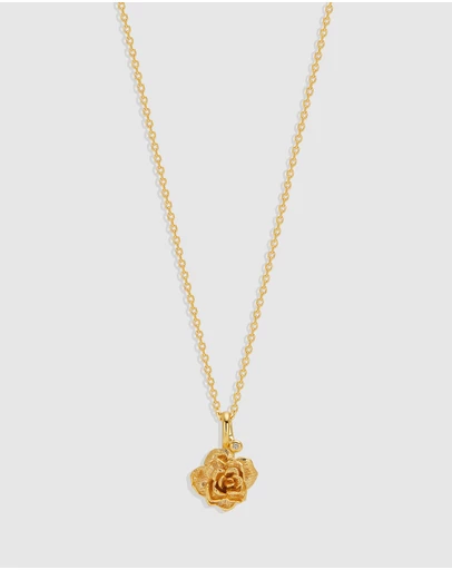 By Charlotte - Rose June Birth Flower Necklace