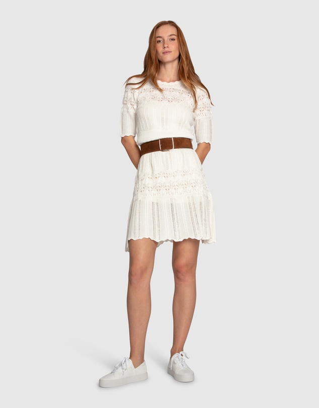 Belle & Bloom - Everbloom Crochet Mini Dress