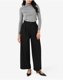 Forcast - Nadia Buckle Wide Leg Pants