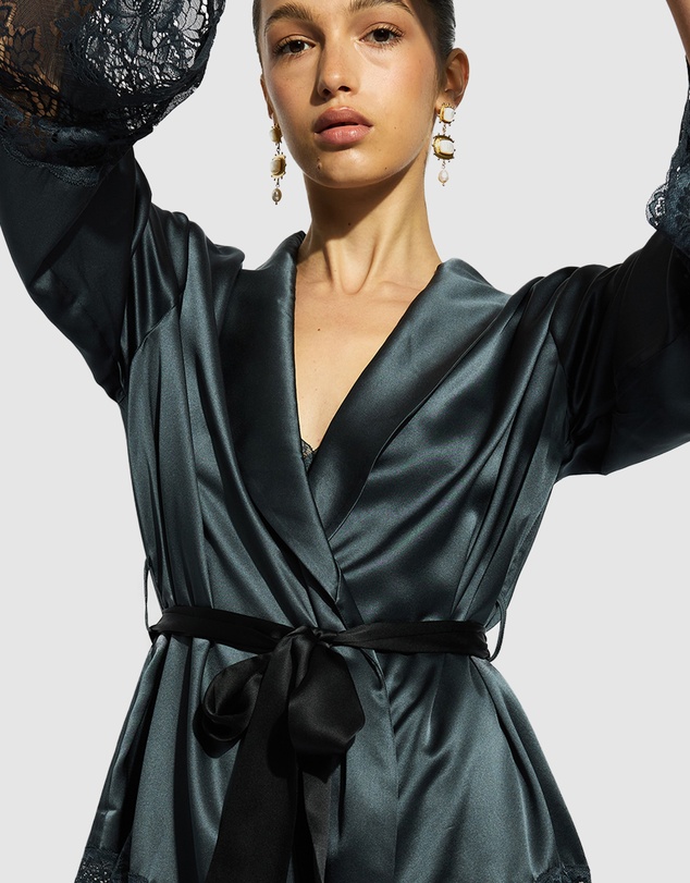 GINIA - Silk Lace Robe