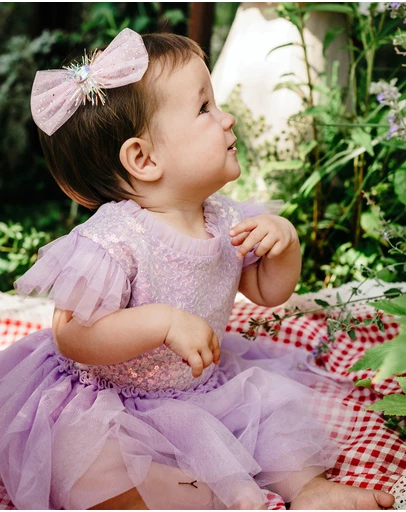 Fleur Harris - 'The Magic Faraway Tree' Sequin Fairy Dress Baby in Lilac