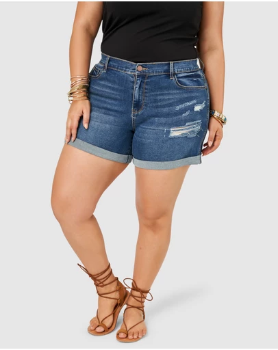The Poetic Gypsy - Lorili Distressed Denim Short
