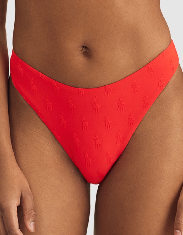 Polo Ralph Lauren - Logo Jacquard High Leg Bikini Bottom