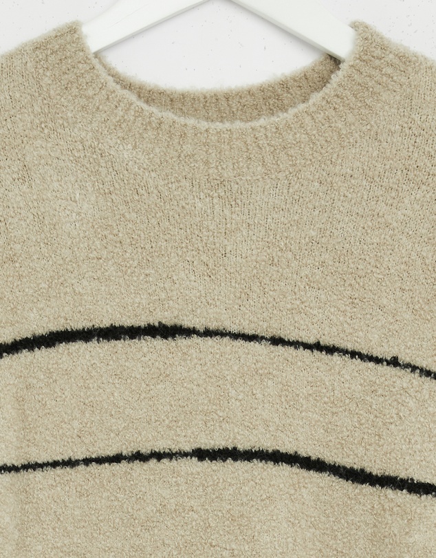 Revibe - Repaired Morrison Marcelle Stripe Knit Pullover - Brand Sizing-0