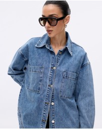 Revibe - Repaired Minima Esenciales Carmen Denim Shirt - AU 6