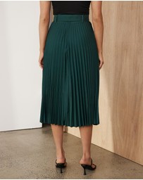 Atmos&Here - Hailey Pleated Belt Midi Skirt