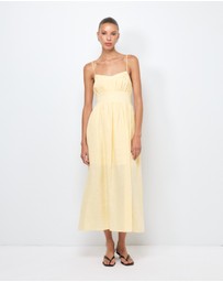 AERE - Gracelyn Linen Midi Dress