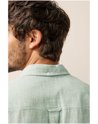 NEXT - Short Sleeve Linen Blend Shirt Button Down Collar