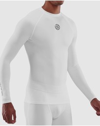 SKINS - SKINS Compression Men's Series-1 Running/Gym Long Sleeve Top White