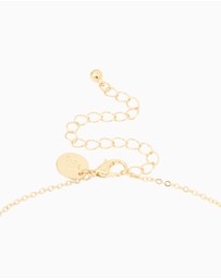Lovisa - Gold Plated Emerald Cubic Zirconia Y-Necklace