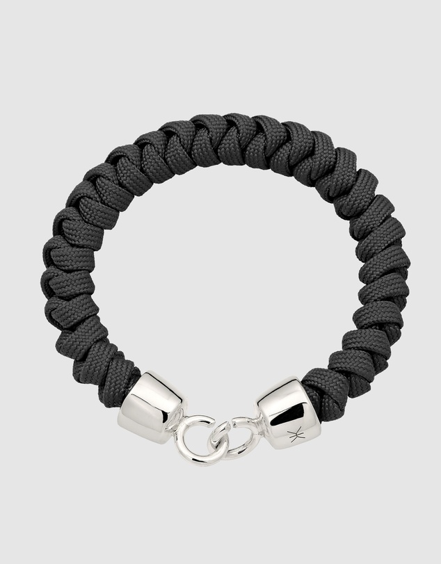 Kuzzoi - Kuzzoi Charcoal Braided Nylon Cord Bracelet
