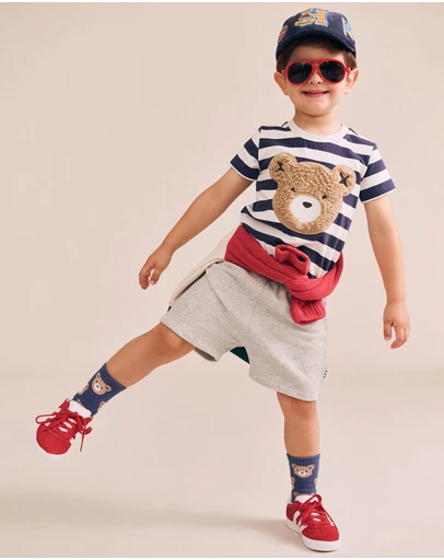 Huxbaby - Furry Huxbear Stripe Tee - Babies-Kids