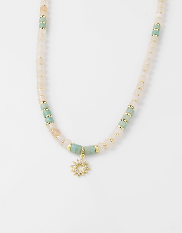Wanderlust + Co - Sun Hues Beaded Gold Necklace