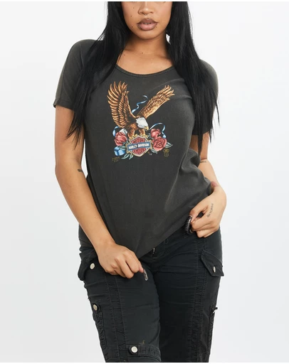 Vintage by The Real Deal - Pre Loved - 1988 3D Emblem Harley Davidson Tee