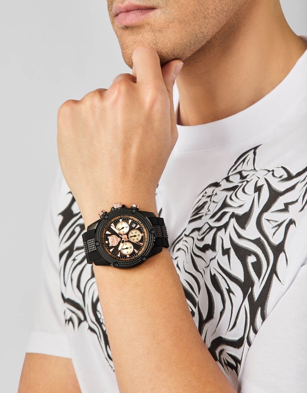 Plein Sport - Plein Sport Hurricane 44mm Black Ip Chronograph Watch