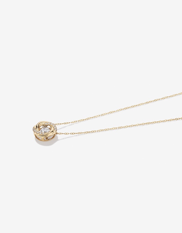 Michael Hill - Lume Lab Swirl Pendant with 0.60 Carat TW of Laboratory-Grown Diamonds in 10kt Yellow Gold