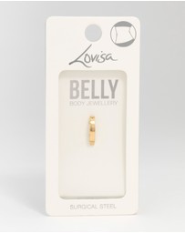 Lovisa - Gold Plated Surgical Steel Plain Curved Belly Ring