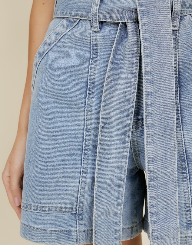 The Fated - Panel Short With Waist Tie