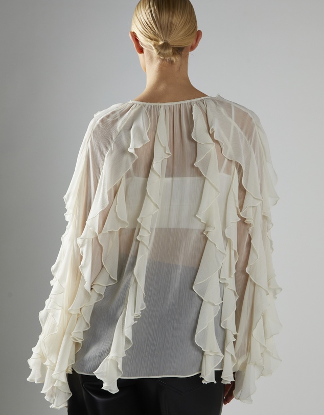 Glamorous - V-neck Button front Ruffle Blouse