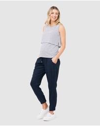 Ripe Maternity - Stripe Layered Nursing Tank
