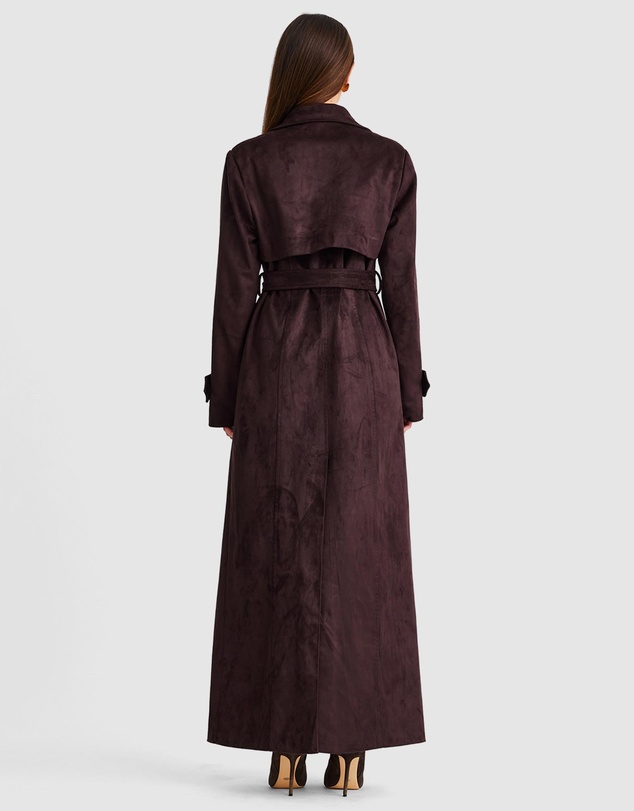 SNDYS - Sutton Faux Suede Trench Coat
