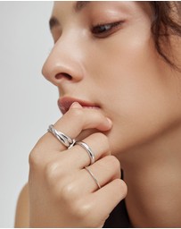 Ania Haie - Ania Haie Silver Cross Double Ring