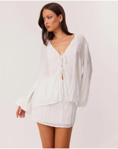 SNDYS - Brandi Crinkle Tie Top
