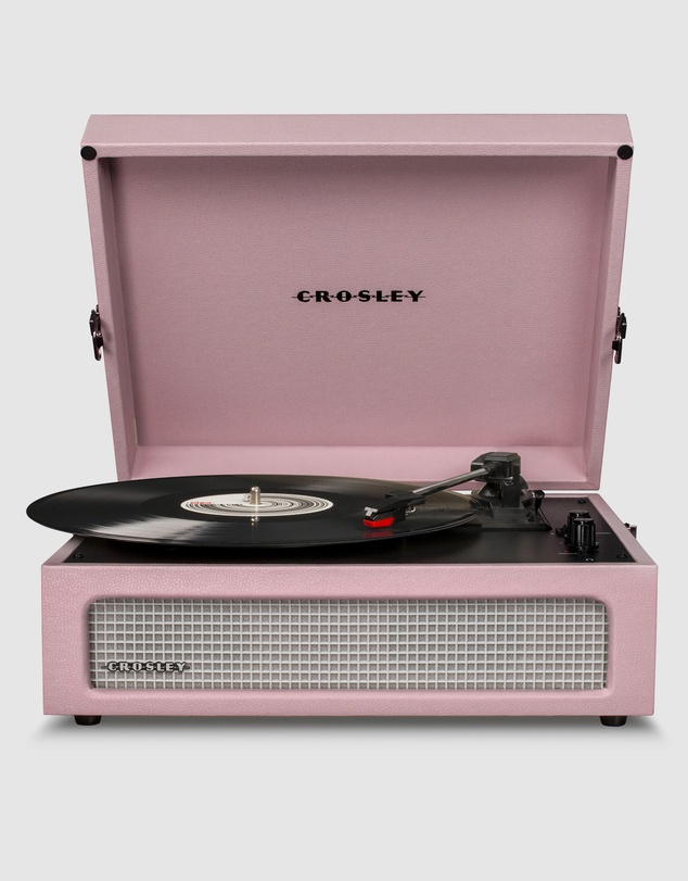 Crosley - Crosley Voyager Bluetooth Portable Turntable + Crosley Turntable Stand Bundle - Amethyst