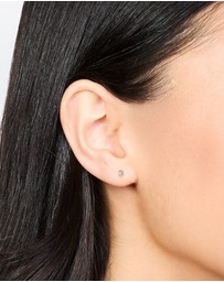 Lovisa - Titanium Cubic Zirconia Half Carat Flat Back Studs 2-Pack