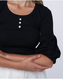 Amelius - Frances Three Quarter Puff Sleeve Knit