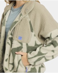 Billabong - Womens Popoyo Snap Up Fleece Jacket
