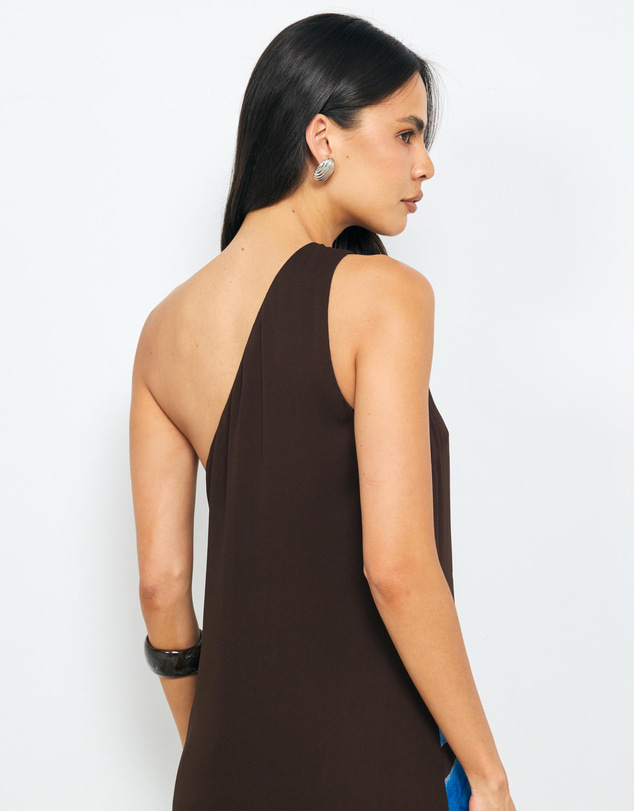 AERE - Isla One Shoulder Maxi Dress