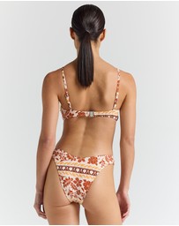 Poolside Paradiso - Samoa High Cut Cheeky Bikini Bottom - Seashell